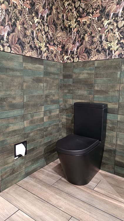 Carrelage mural Cueva rectangulaire brillant vert foncé 30x60cm