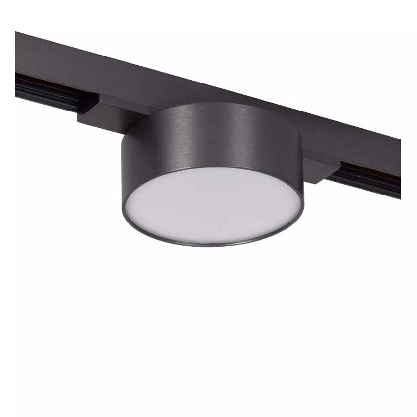 Lucide Premium Linial Fixt Railspot - 1-fase Railsysteem / Smart Railverlichting - 48V - 1xLED Dimbaar - Mat Zwart Chroom