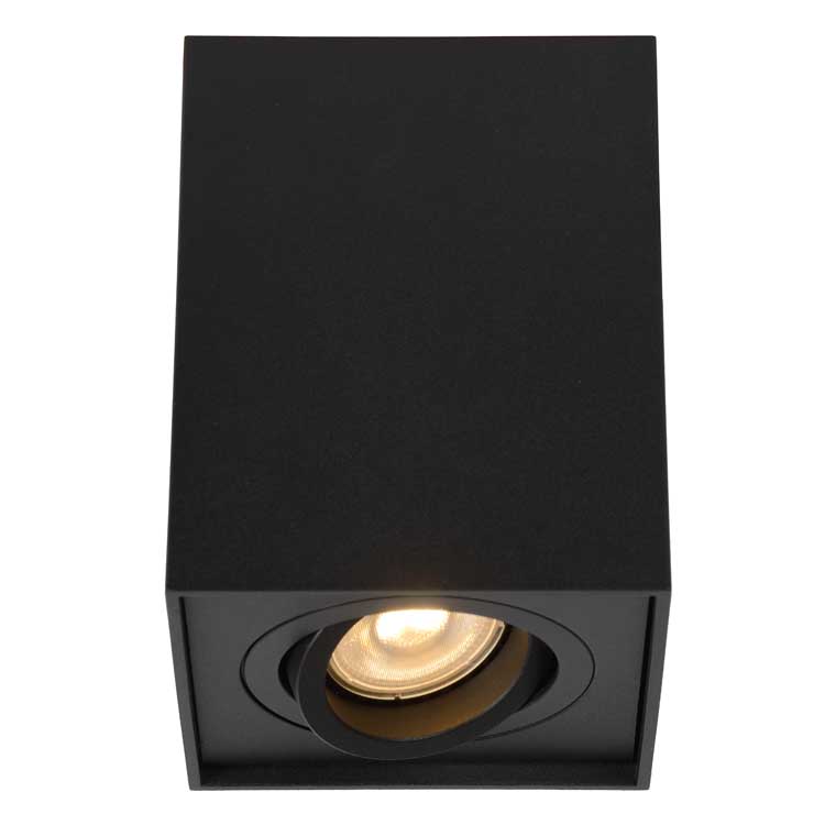 Lucide TUBE - Spot plafond carré - GU10 - Noir