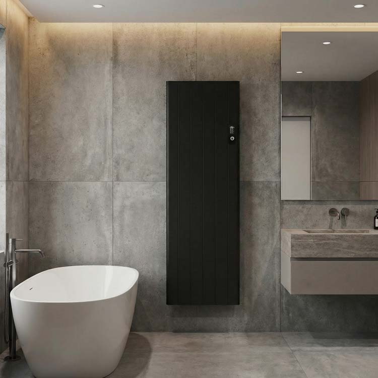 Elektrische radiator 160 x 54 cm 2000 watt mat zwart