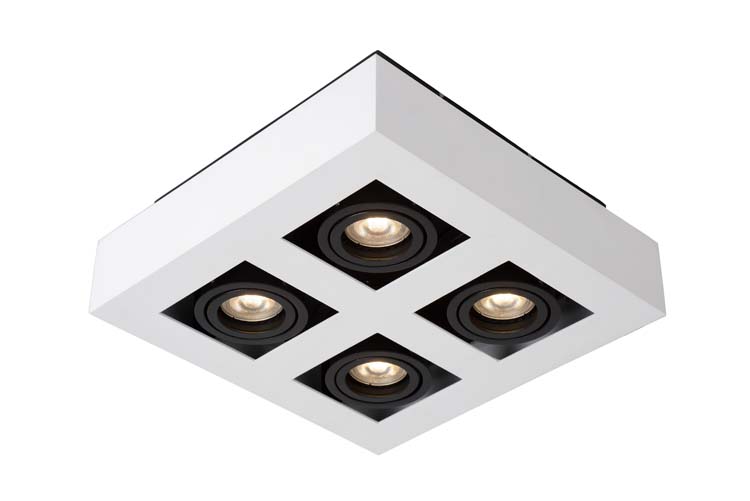 Plafonnier - blanc - dimmable - LED - GU10 - 4x5W - 2200/3000K