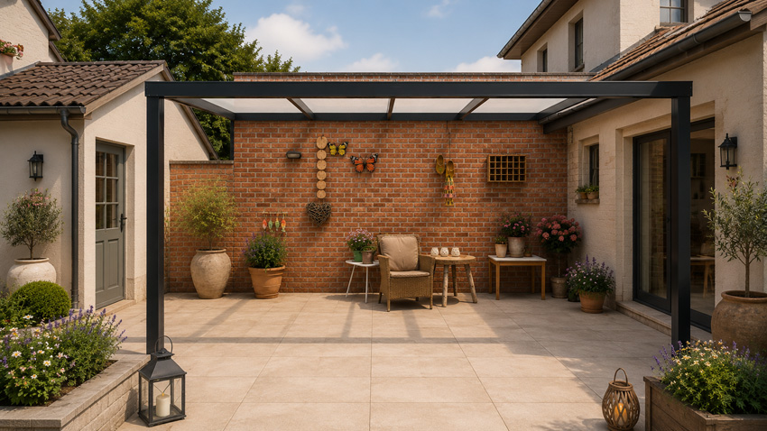 Toiture de terrasse Shadow anthracite 4x2,5m
