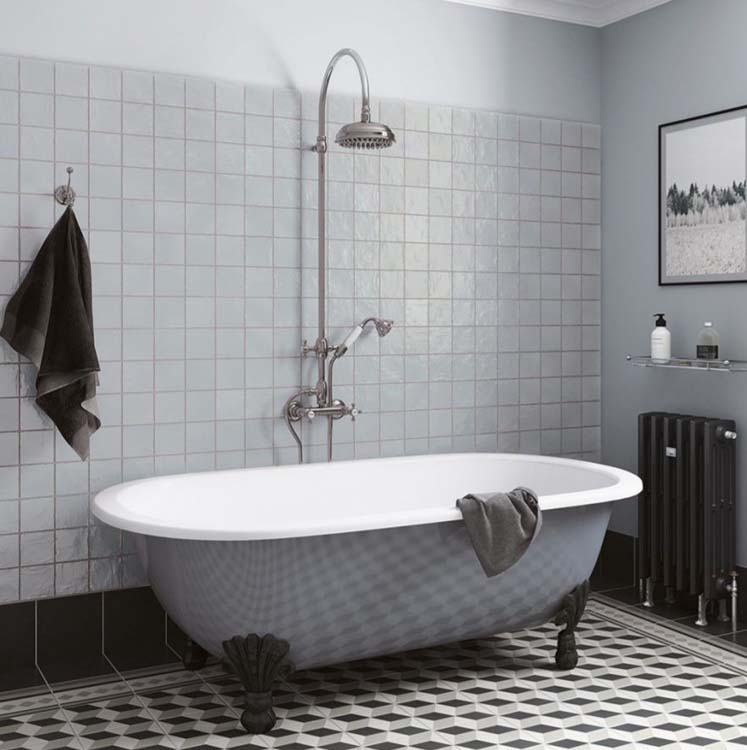 Carrelage mural bleu clair brillant 10x10cm