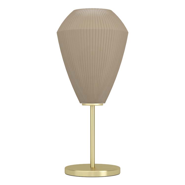 Lampe de table pied en or verre satiné E27 H 46cm