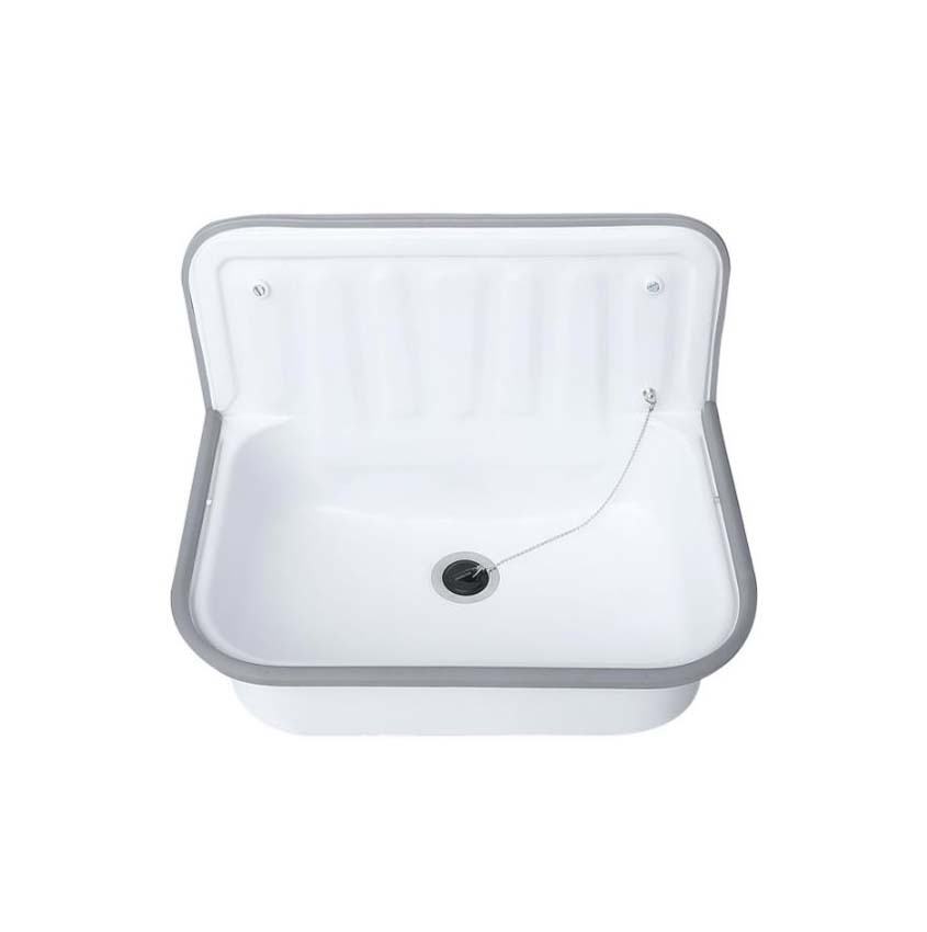 Uitgietbak glanzend wit 50,5x37x33cm