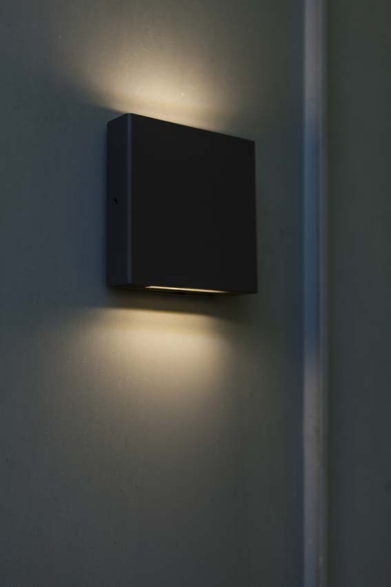 Wandlamp buiten Karo - grijs - 8.5W - 4000K - IP54 -