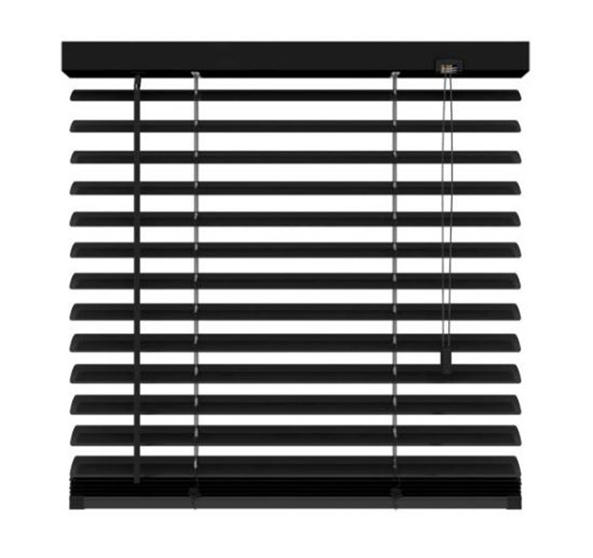Lamelles horizontales 50mm noir mat 180x180cm
