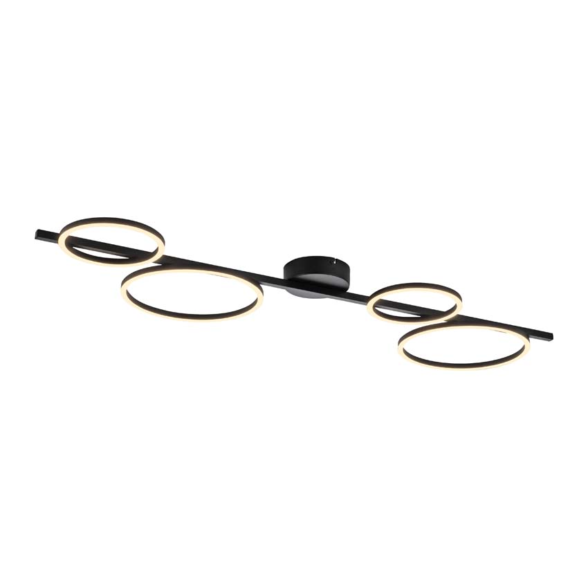 Plafonnière noir incl LED lampe 4850 lumes 36W