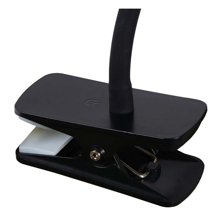 Lucide ZOZY - Klemlamp - LED Dimb. - 1x3W 3000K - 3 StepDim - Zwart