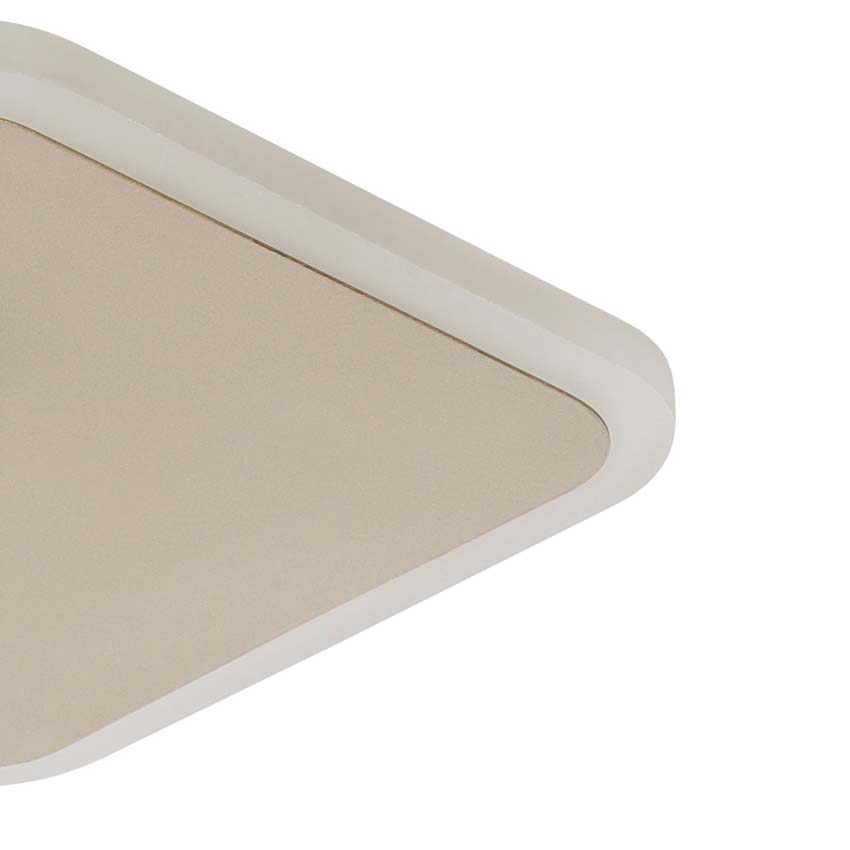 Plafonnier - Or - 45x45cm - Dimmable - LED - 1x23W - 2100lm - télécommande