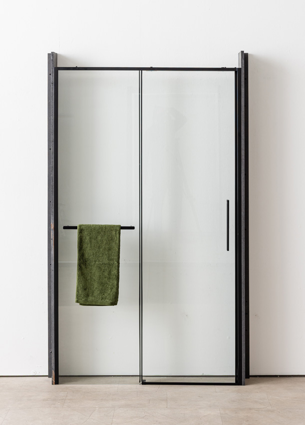 Doucheschuifdeur Ulani zwart 138-140x200cm