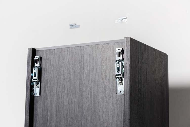 Armoire colonne Dotan chêne foncé suspendue 185x40x32cm