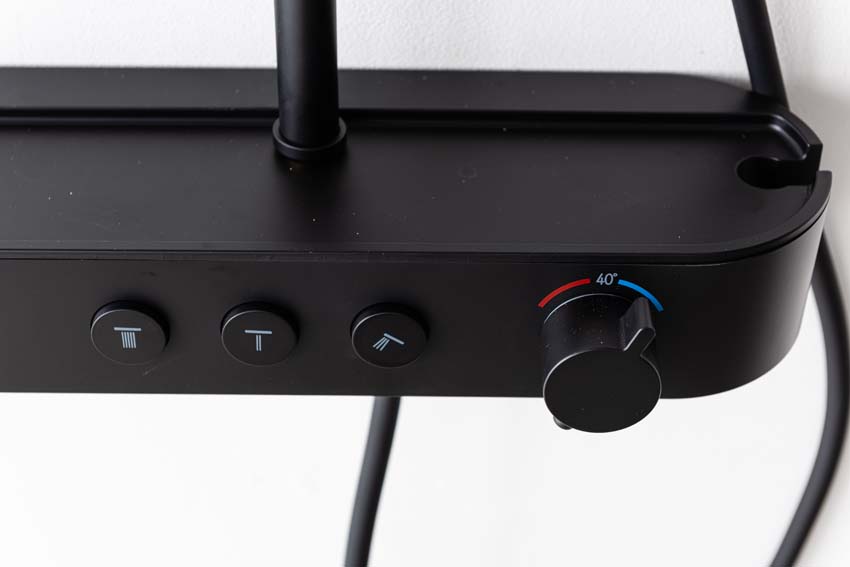 Complete doucheset Vivian thermostatisch mat zwart Complete doucheset Vivian thermostatisch mat zwart