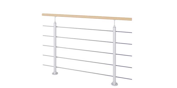 Kit Indra acier RAL9006 150cm - montage au sol