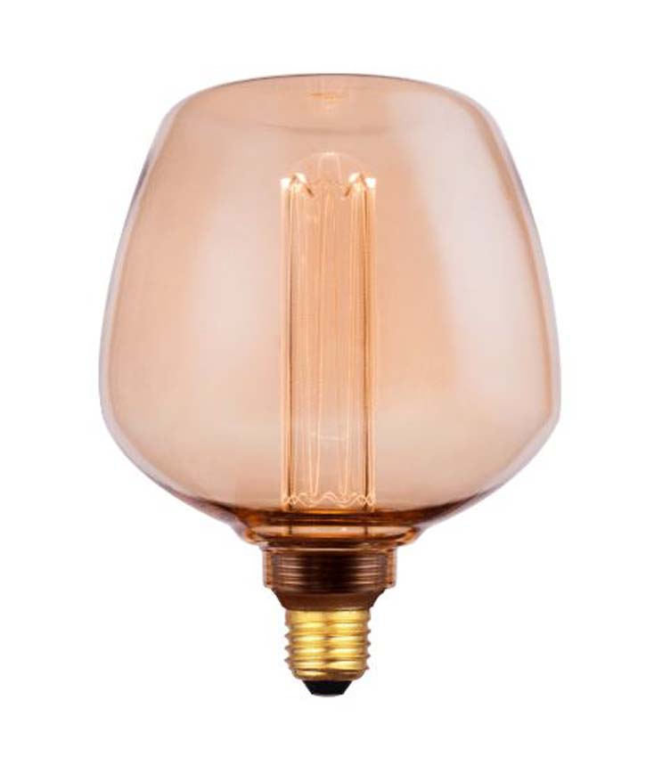 Lampe led - E27 - doré - 16/12 cm - dimmable - 5W - 20 lm - 1800K