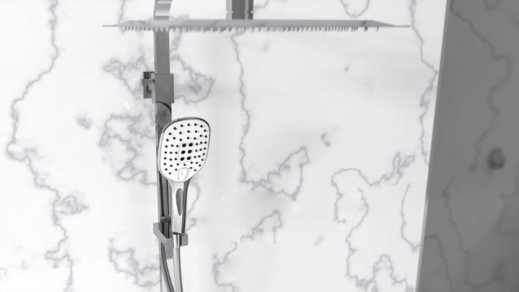 Handdouche Moreno chroom-wit 3 straalsoorten Handdouche Moreno chroom-wit 3 straalsoorten