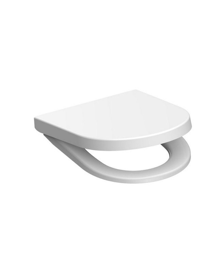 Siège de WC softclose blanc forme en D