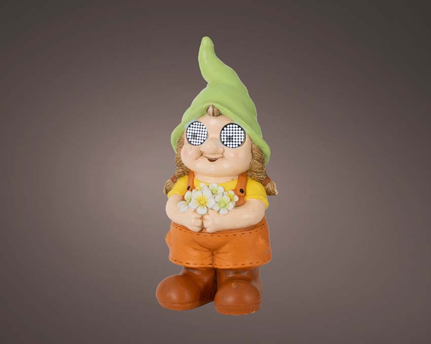 Beeld kabouter vrouw multicolor 15x26,2x37cm