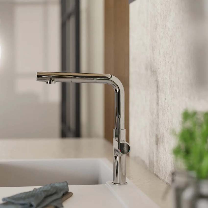 Robinet de cuisine Wasserwerk WK 11 chrome avec bec extractible