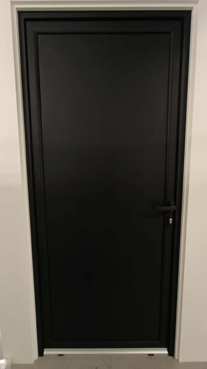 Porte extérieure alu Faro noire G sur mesure