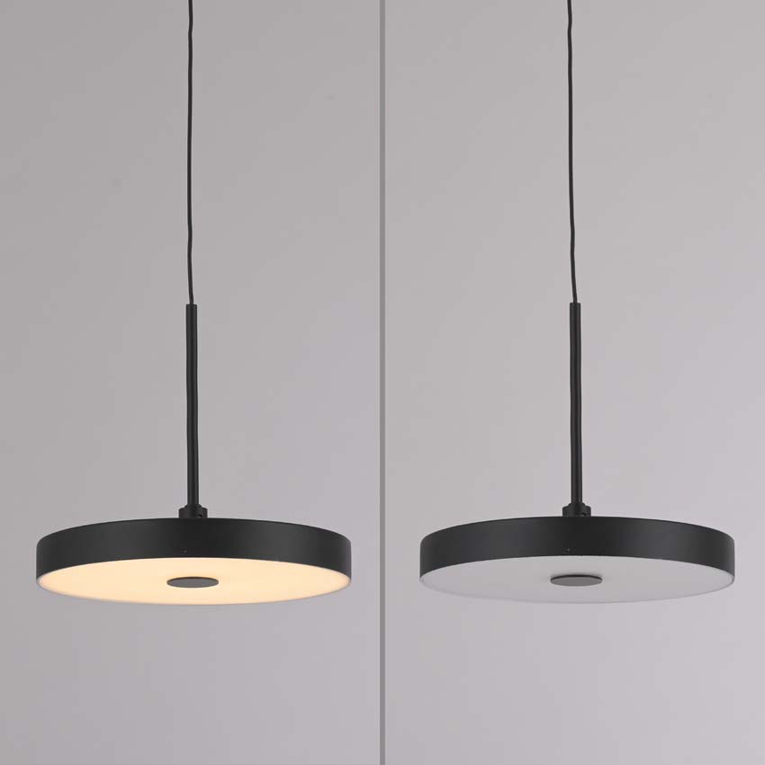 Hanglamp Easy Lift - Zwart - Ø15,2cm - Dimbaar - 1x6,8W - 3000K