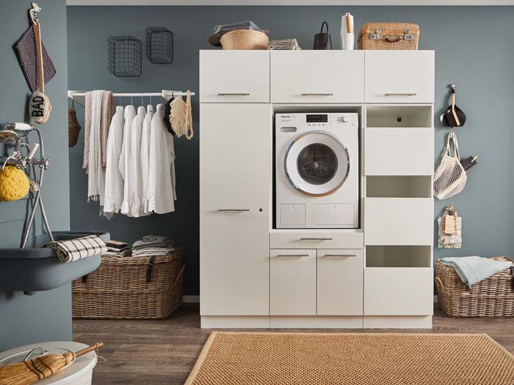 Wasmachine kasten Decowash - set 11 - wit - 67,5X167,5X200CM