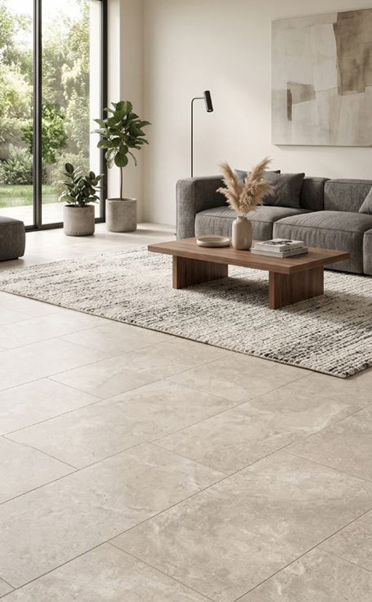 Vloer- en wandtegel Manila marmerlook mat taupe 30x60cm