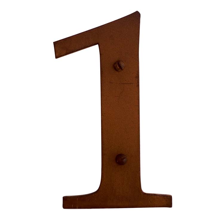 Numéro de maison pro 1 rouille