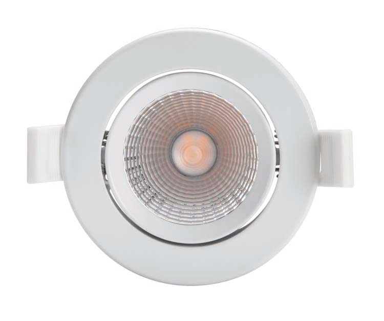 Inbouwspot - wit - Ø8,5xH5,5cm - dimbaar - LED - 3x5,5W - 2700K