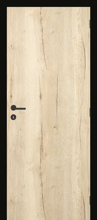 Bloc-porte tubulaire Nature wood vertic + ébrasement noir 78cm