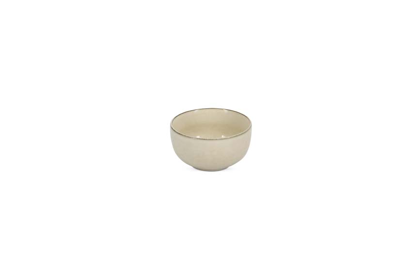 Kom Salt & Pepper Meridian aardewerk beige Ø13x7cm