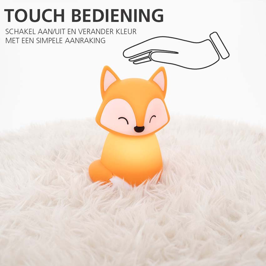 Lampe de table Renard - Orange - H15cm - Dimmable - LED - 1x5W - RGB/3000K - USB