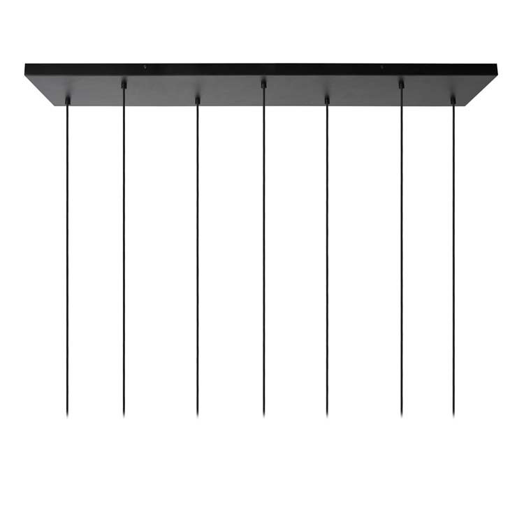 Hanglamp - zwart - 130x30x150cm - dimbaar - 7xE27 - 40W