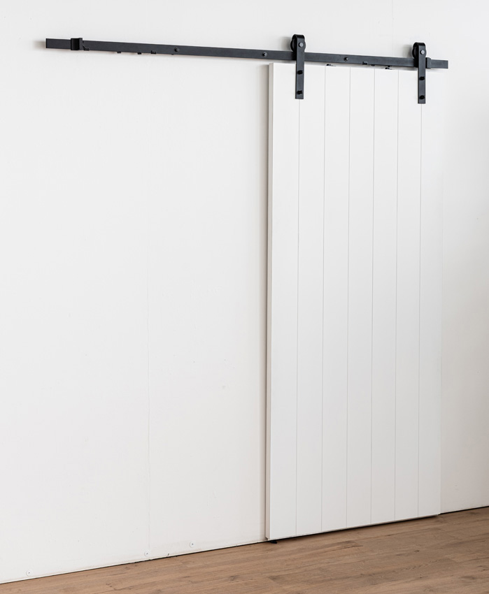 Complete enkele schilder schuifdeur Titus 93x211,5cm + rail robust zwart