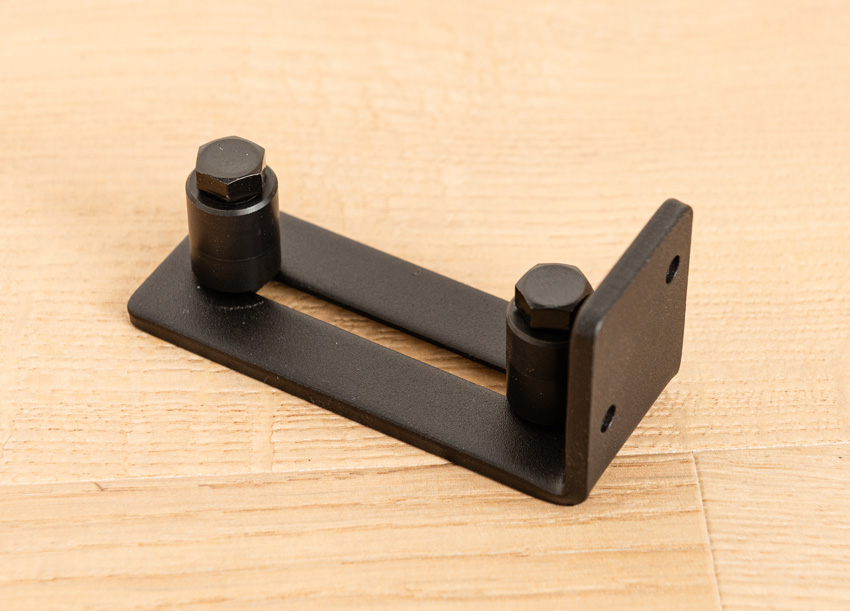 Glissière pour porte coulissante acier noir fixation murale