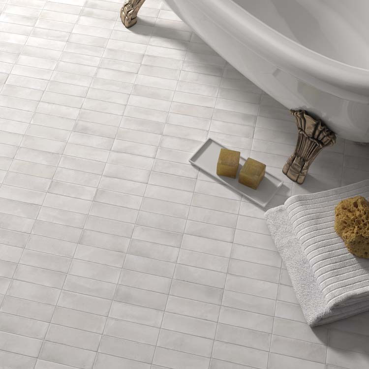 Carrelage sol/mur Nono white mat 5x15cm