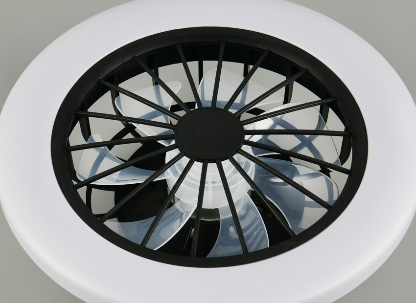 Plafonnier/ventilateur - Ø38cm - LED dimmable - CCT - 1x22W - 2700/6500K - noir