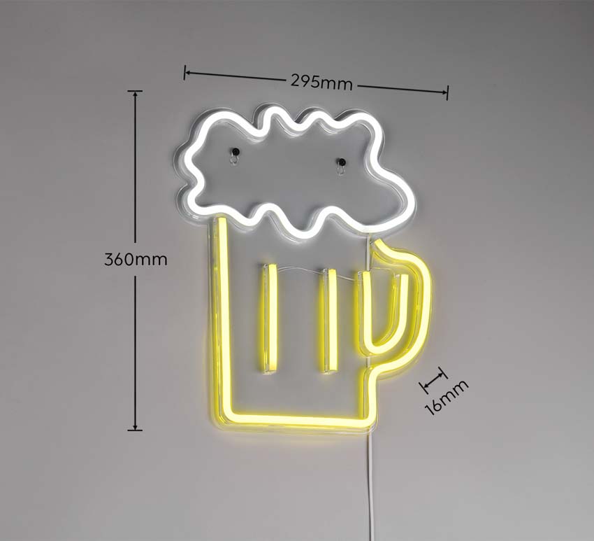 Applique murale - Bière - 29,5x1x36cm - LED - 1x5W