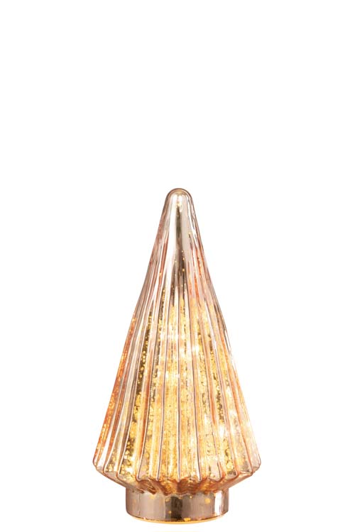Kerstboom glas roze led large 24 cm