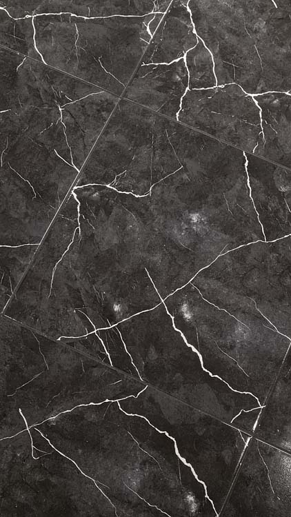 Carrelage de sol et mural Apollo Marmi imitation marbre noir brillant 50x50cm