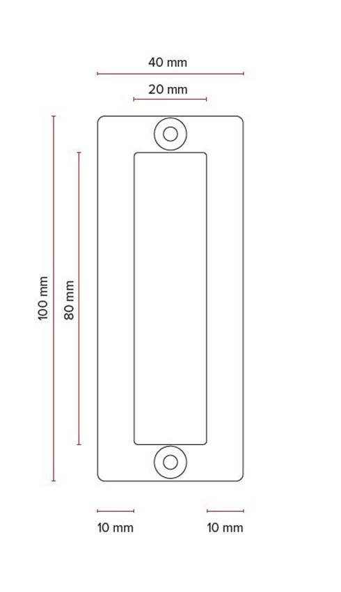 Poignée coquille blanche pour porte coulissante 100mm