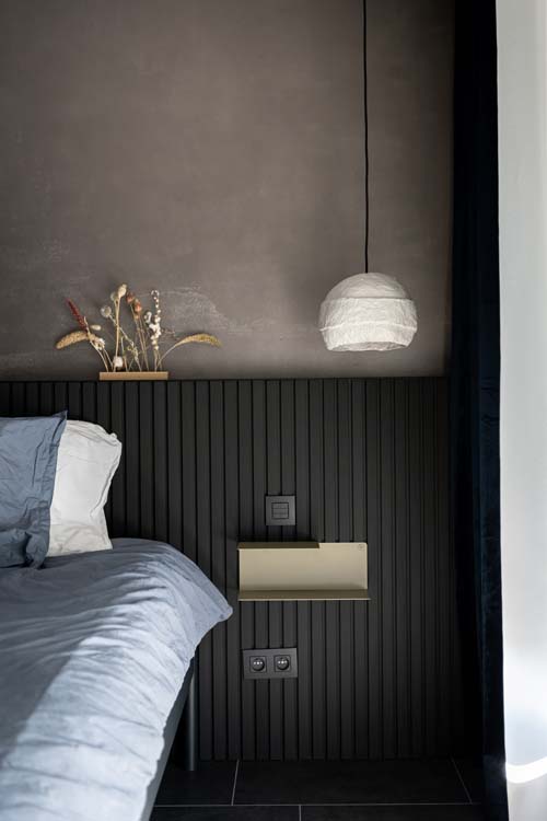 Panneau mural décoratif Line Up 20x300x2770 noir-noir