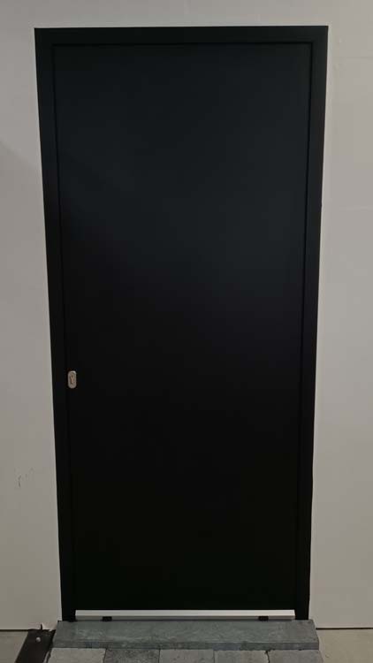 Porte extérieure alu Evora noire D sur mesure