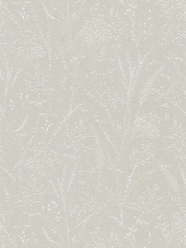 Vinyle sur papier peint intissé herbes brun/beige/blanc 0,53x10,05m