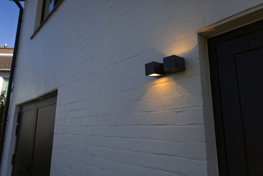 Applique murale extérieur - gris foncé - 6,5x19,3x9,2cm - LED - 2x10W - 3000K - IP54