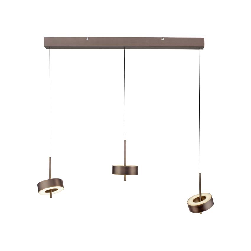 Hanglamp - Bruin - L95cm - LED - 3x9W - 2700-5000K