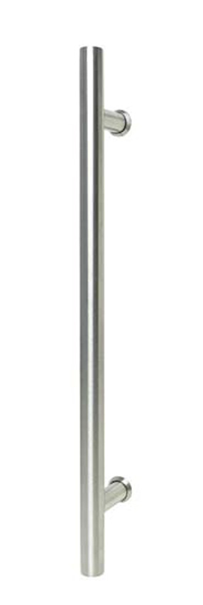 Porte intérieure vitrée complète Skyline Night mat 83x201cm poignée ronde inox + charnières