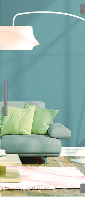 Complete glazen binnendeur Skyline Day helder 73x201cm inox ronde trekker + scharnieren