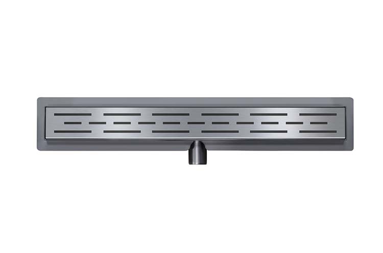 Douchegoot inox gunmetal 80cm