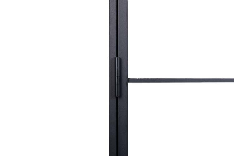 Porte intérieure double en acier Black Glamour noir 2x1V poussant à gauche sur mesure